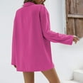 thumbnail image 4 of LEKODE Two Piece Sets for Women Lounge Sets for Women Fall Outfits for Women 2025 Sets for Women's Set Casual Button Down Shirt Drawstring Shorts Pockets 2 Piece Set Summer Blazer Hot Pink M, 4 of 5