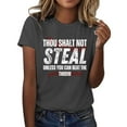 thumbnail image 2 of TODOZO Baseball Shirt Baseball Mom Tshirt : Women Thou Shall Not Steal Baseball Shirts Baseball Graphic Short Sleeve Tee Tops Baseball Shirt Women Funny Game Day Baseball Tee Casual Ball Tee Top, 2 of 5