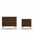 thumbnail image 6 of Manhattan Comfort Rockefeller Wood Dresser and Nightstand in Brown, 6 of 12