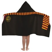Warner Brothers Harry Potter Kids Hooded Towel, 100% Cotton, Multi-Color