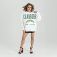 thumbnail image 2 of Women's Gameday Couture  White Los Angeles Chargers  Sunday Drives Oversized Crewneck Pullover Sweatshirt, 2 of 7
