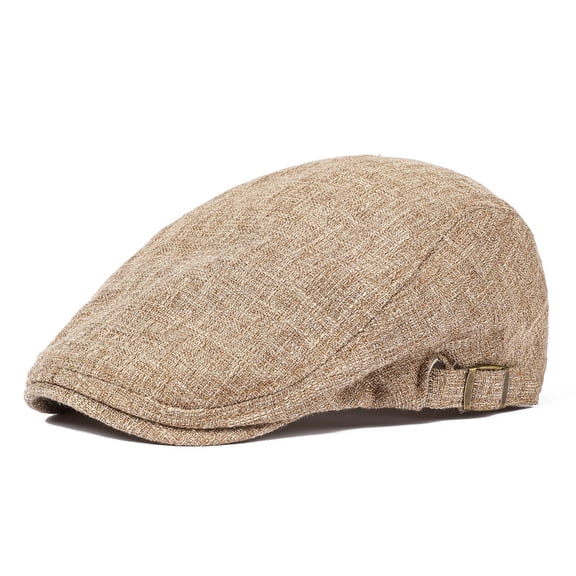Men Women Linen Cotton Berets Hat Outdoor Travel Hats Adjustable Cabbie Caps
