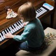 thumbnail image 3 of Piano Key Board Sticker Transparent Adhesive for Kids Beginners Piano Keyboard 61/88 Key Electronic Pianos, 3 of 7