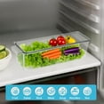 thumbnail image 5 of Clear Refrigerator Storage Containers with Lids, Airtight Food Storage Bins, Stackable Plastic Organizer Box for Fridge, Removable Dividers, Fresh Produce & Meal Prep Container, 5 of 6
