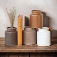 thumbnail image 2 of Creative Co-Op Rustic Reactive Glaze Stoneware Jars, Multicolor, Set of 4, 2 of 2