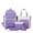 145-Purple, variant on Utility Color Block 5 Piece Backpack Set Multi Compartment Adjustable Buckle Waterproof Teen Back To School Travel Bookbag Kit