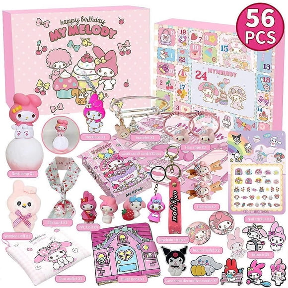 2024 Julkalender med Kuromi, My Melody, Cinnamoroll från Sanrio - Leksakstillbehör för barn och flickor - Kalenderpresent