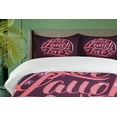 thumbnail image 4 of Ambesonne Live Laugh Love Duvet Cover Sets, Vibrant Circle, 2-Queen, Coral Plum White, 4 of 6