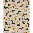 thumbnail image 6 of Dachshund Dog Star Fun Blanket, Soft Blankets Flannel Bed Throw Cozy Lightweight Plush Gifts for Kids Boys Girls Women Men Sofa Couch Bedroom Living Rooms Warm All Season, Home Decor, Small 50"x40", 6 of 6