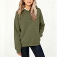 thumbnail image 3 of WAVSUF Kids Girls Hoodie Soft Cotton Long Sleeve with Pockets Fall Casual Sweatshirts Green 3, 3 of 7