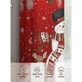 thumbnail image 2 of Red Christmas Sheer Curtains 63 Inch Length 2 Panels Set, Semi Transparent Voile Rod Pocket Curtains for Living Dining Room Bedroom Drapes Snowman Xmas Tree Ball Elk Snowflake, 2 of 8