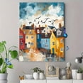 thumbnail image 4 of Coastal Houses Canvas Wall Art，Suitable for Living Room，Bedroom，Bathroom，Kitchen，Office Decoration., 4 of 8