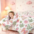 thumbnail image 4 of Manfei Kawaii Rabbit Animals 7-Piece Twin Bedding,Festive Christmas Tree Bedding Comforter Set,Pink,Pink Reversible, 4 of 6