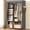 Dark Gray, variant on YOUPINS Portable Clothes Organizer with Hanging Rod, Portable Closet Non-Woven Fabric,Black
