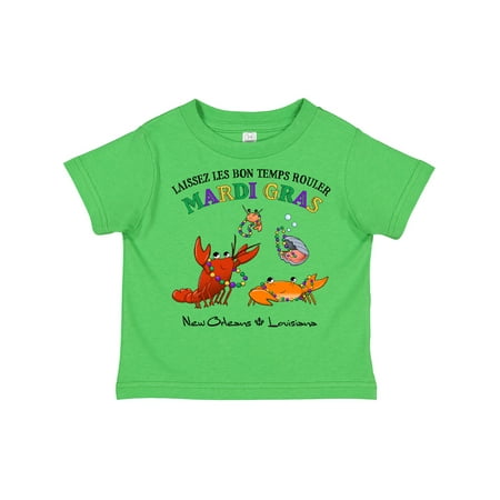 

Inktastic Laissez Les Bon Temps Rouler Mardi Gras Partying Seafood Gift Toddler Boy or Toddler Girl T-Shirt