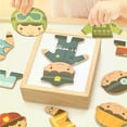 thumbnail image 2 of MONTESSORI JUGUETES ROMPECABEZAS NIÑO ROPA JUGUETE CUTICAT Juguete de cambio de ropa de madera, 2 of 8