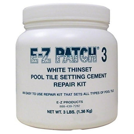 E-Z Products EZP-132 White Thinset Pool Cement - 3 lbs, E-Z Products EZP-132 EZ Patch White Thinset Tile Setting Cement - 3 LB By EZ