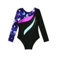 thumbnail image 5 of Sholeno Kids Girls Long Sleeve Dance Biketards with Shorts for Ballet Tumbling Gymnastics Dancewear Fairy Navy 10, 5 of 7