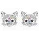 thumbnail image 4 of Nuevos aretes unicornio gato amor corazón arcoíris, accesorios para niños aretes, 8 pares de estilos diferentes TUNC Sencillez, 4 of 5