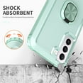 thumbnail image 6 of Nalacover For Samsung Galaxy S21 FE Slim Case,Luxury Hybrid Hard PC and TPU Rugged Bumper 3-In-1 Rotatable Magnetic Ring Kickstand Four Corner Guard Shockproof Anti-Scratch Back Phone Cover.Green, 6 of 7