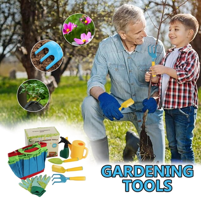 Pelle de Jardin Jouet de Plage, Outil de Plantation Multifonctionnel pour Enfants, Portable, Diverses Fonctions, Sac de Rangement Inclus, Adapté pour Bricolage en Famille