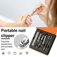 thumbnail image 3 of TNOBHG Nail Clipper Set 6pcs Manicure Set Nail Clipper Kit for Men Portable Travel Grooming Kit Gift for Husband Father Boyfriend Manicure Accessory for Men, 3 of 8