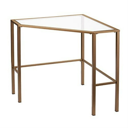 UPC: 0037732065465 | SEI Keaton Metal/Glass Corner Desk ? Soft Gold