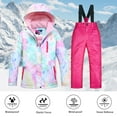 thumbnail image 4 of Otqutp Boys Girls Ski Suit 2-Piece Tie Dye Windproof Zip-Up Hoodie Snowsuit Waterproof Winter Skating Snowboarding Outfit Set, 4 of 8