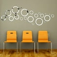 thumbnail image 4 of Miyuadkai Stickers Clearance Decal Circles Wall Decor 3D Sticker Vinyl Home 24Pcs Mural Diy Removable Home Decor Home Decor Silver, 4 of 7