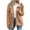 Brown, variant on Homenesgenics Womens Plus Size Womens Ladies Warm Jacket Winter Solid Turn Coat Down Collar Lambswoo Outerwear