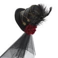 thumbnail image 4 of Mini sombrero jinwen Steampunk con pinza para el pelo estilo Vintage, 4 of 6