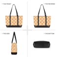 thumbnail image 6 of FORMRS Canvas Laptop Tote Bag for Women with 15.6" Computer Compartments Shoulder Handbag, Orange Circle, 6 of 7