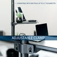 thumbnail image 5 of VIVO Clamp-on 14" x 10" Utility Shelf Pole Mount, Fits TV Carts, Stands, & More, 5 of 8