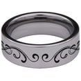 thumbnail image 4 of Wolf Swirls Tungsten Carbide Ring, 4 of 9