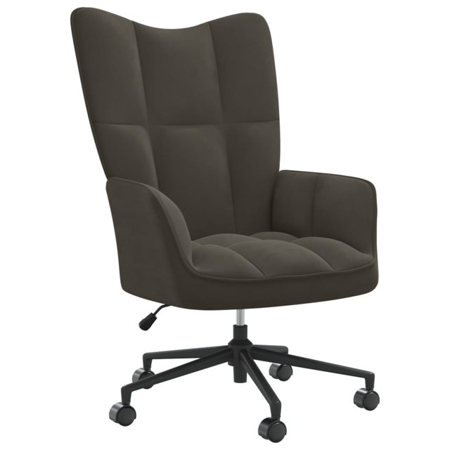 vidaXL Fauteuil Relax Pivotant d'Appoint pour Salon Mobilier en Velours