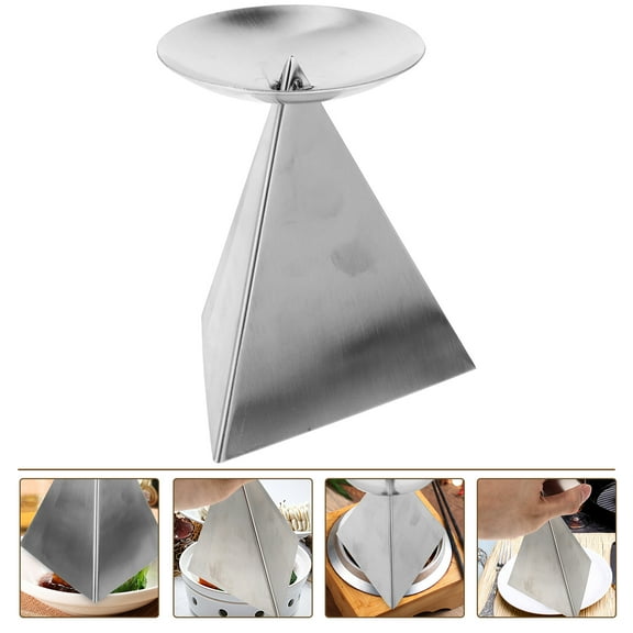 DECORNIJIA 1Pcs Pyramid Mold for Rice and Meat Stainless Steel Kitchen Utensil 11.8x7.9x4.3in