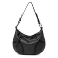 thumbnail image 1 of T Tahari Devon Leather Hobo Handbag, Black, 1 of 9