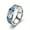 Silver Blue-6, variant on 1 Exquisite Fashion Business Stainless Steel Ring, Personalized Punk Design Men's Fashion Ring, ewelry,Silver Black-6