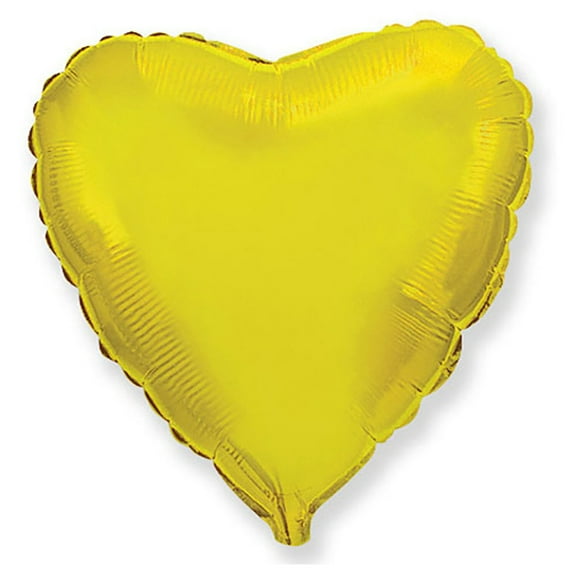 32 inch Heart - Metallic Gold Foil Mylar Balloon - Party Supplies Decorations