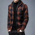 thumbnail image 5 of Suéter de punto tipo cárdigan a cuadros, sudaderas con capucha para hombre, camisetas azules, ropa de manga larga para hombre, ropa de otoño 100 % coreana, cálida y cálida para primavera X, 5 of 5