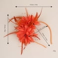 thumbnail image 3 of Lispipm Fashion Hairband Feathers for Women Tea Party Cocktail Wedding Christmas Lightweight Headpiece for Halloween Gold, 3 of 3