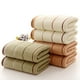 thumbnail image 3 of Juego de 3 toallas de mano de algodón a rayas, absorbentes, de secado rápido, para el hogar (verde, crema y café), 3 of 5