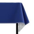 thumbnail image 5 of Exquisite Blue Stain-Resistant Vinyl Tablecloth with Flannel Backing Plastic Tablecloth - 54 x 108 Inch, 5 of 9