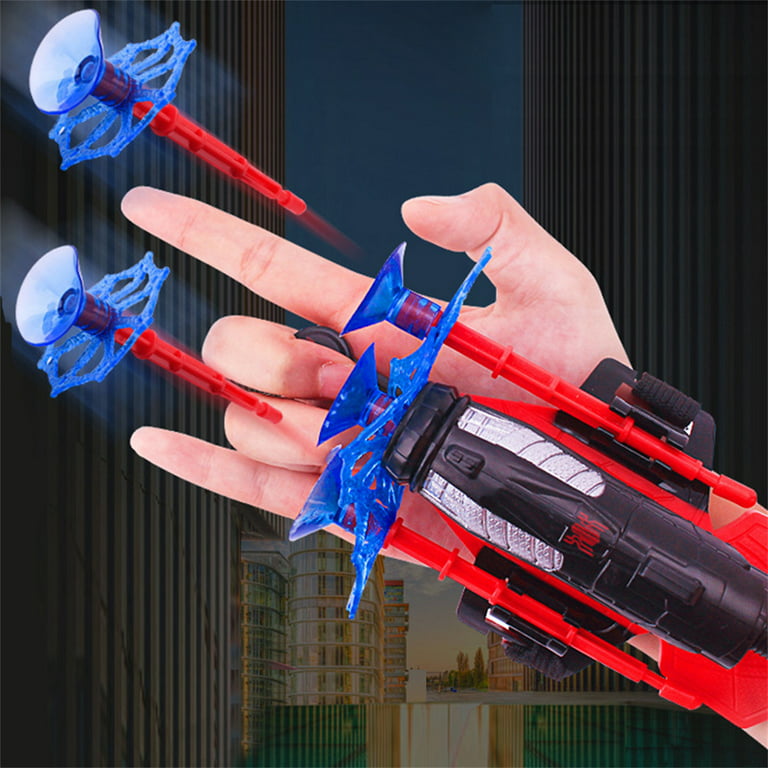 50% de réduction sur les gants d’araignée Man Web Shooter pour les enfants,  lanceur Spider Kids Plastic Cosplay Glove Hero Movie Launcher Poignet