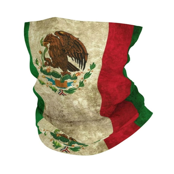 Neck Gaiter Face Mask Men Women Retro Mexico Sacred Flag Seamless Bandana Face Cover Scarf Mask Balaclava Headband