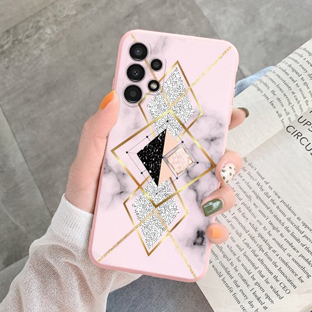 Funda de teléfono con patrón de mármol para Samsung Galaxy A13 5G A 13 4G, Funda protectora de silicona rosa, Funda suave para Samsung A13 Coque QYM unisex