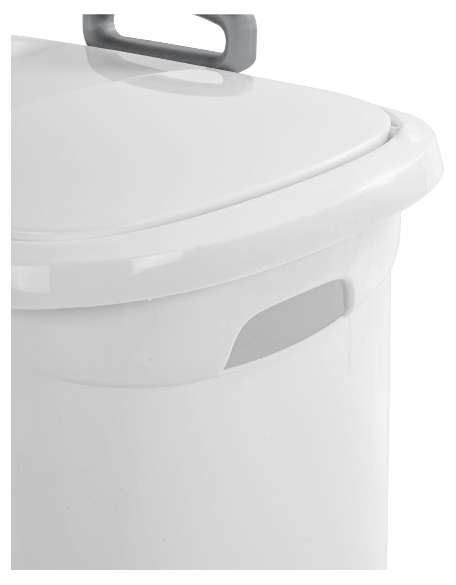 Ultra Wheeled Laundry Hamper with Lid, Handle and Wheels for Easy Rolling of Clothes to and from The Laundry Room, Plastic, White, 1-Pack