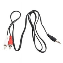 3.5mm Headphones Plug Jack to 2 x AV Audio Cable