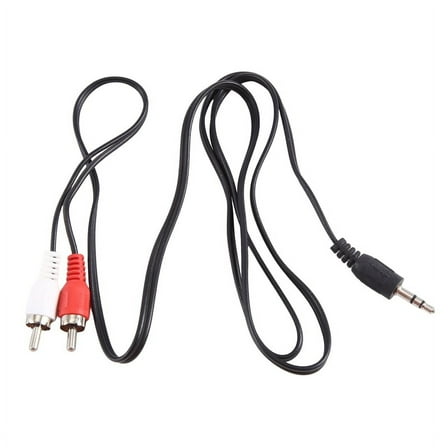 3.5mm Headphones Plug Jack to 2 x AV Audio Cable