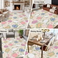 thumbnail image 5 of Large Area Rugs for Living Room Bedroom, Easter Bunny 6'x9' Rug Washable Carpet Runner Indoor Outdoor, Colorful Eggs Spring Leaves Daisy Flowers Non Slip Floor Mats Rug for Kitchen, Playroom, 5 of 8